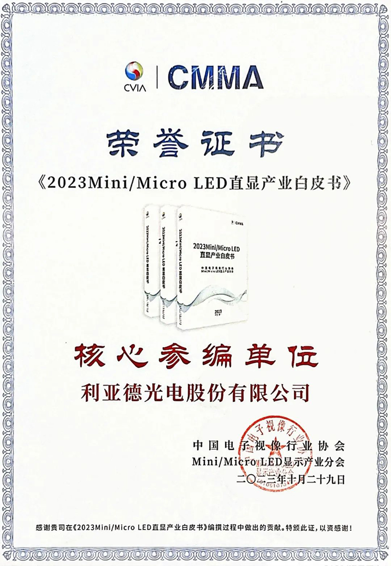 利亞德參與《Mini/Micro LED直顯屏舒適度評價(jià)方法》團(tuán)體標(biāo)準(zhǔn)正式實(shí)施