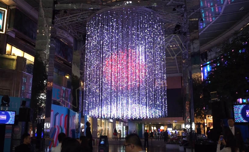 香港尖沙嘴3D圣誕樹(shù) LED共形屏ECODOT項(xiàng)目