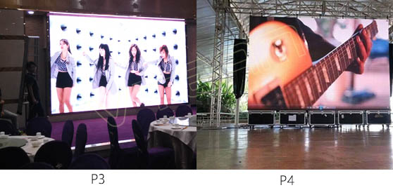 室內(nèi)LED顯示屏P3和P4效果對(duì)比