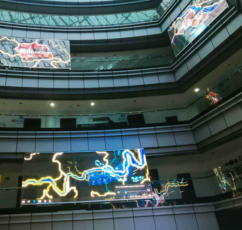 溫州瑞安僑貿(mào)特色小鎮(zhèn)中庭項(xiàng)目 透明屏Tfree