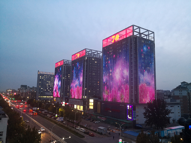 北京大興百聯清城購物中心夜景LED點光源項目