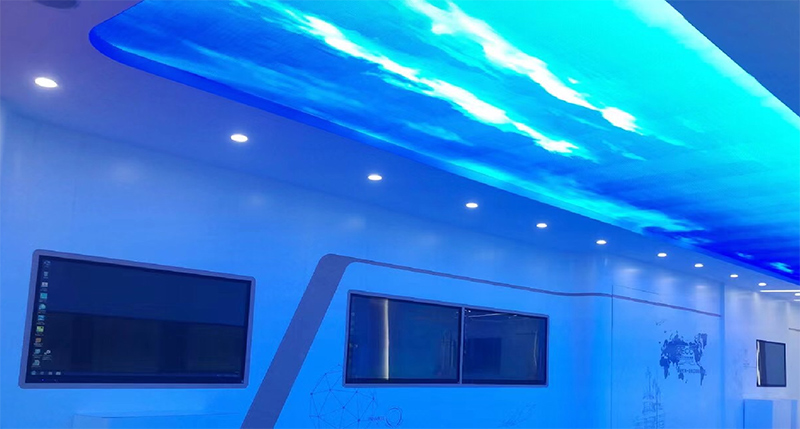 中國航發(fā)渦輪院研發(fā)總部展廳透明天幕屏項目