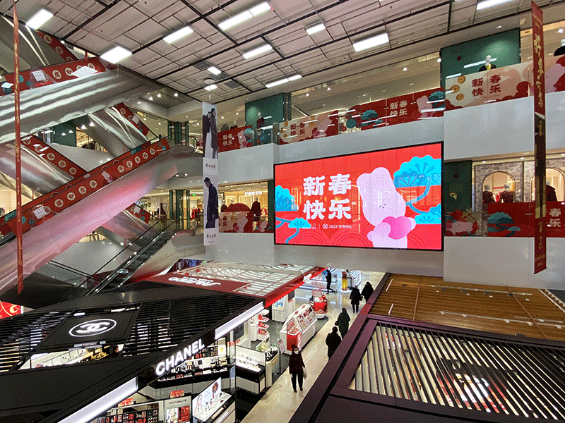 翠微百貨公主墳店LED透明屏項目